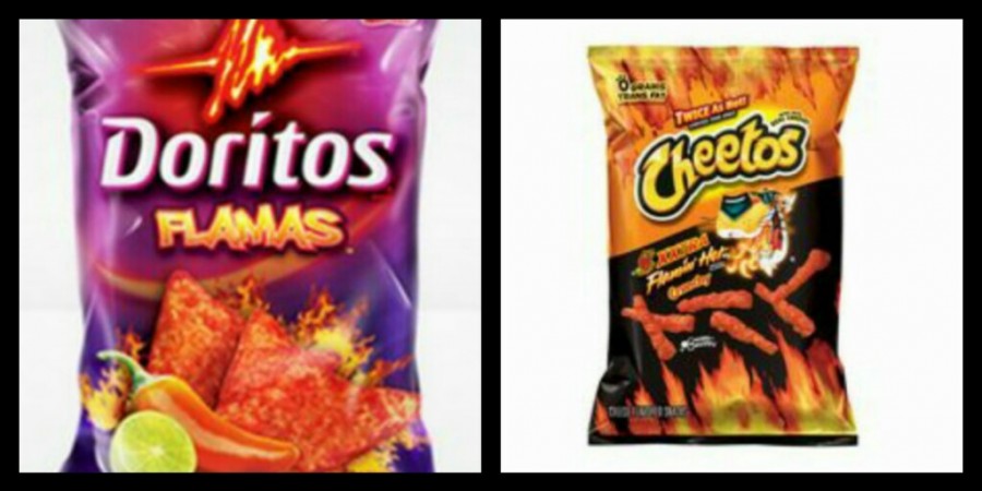 The+bags+of+chips+that+are+being+talked+about.+To+the+left+its+Doritos+Flamas+and+to+the+right+its+Cheetos+Crunchy+XXTRA+Flamin+Hot.