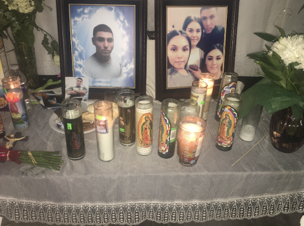  A picture of a ofrenda for Jerry Castro as his family mourned while doing the ten days of prayer. 