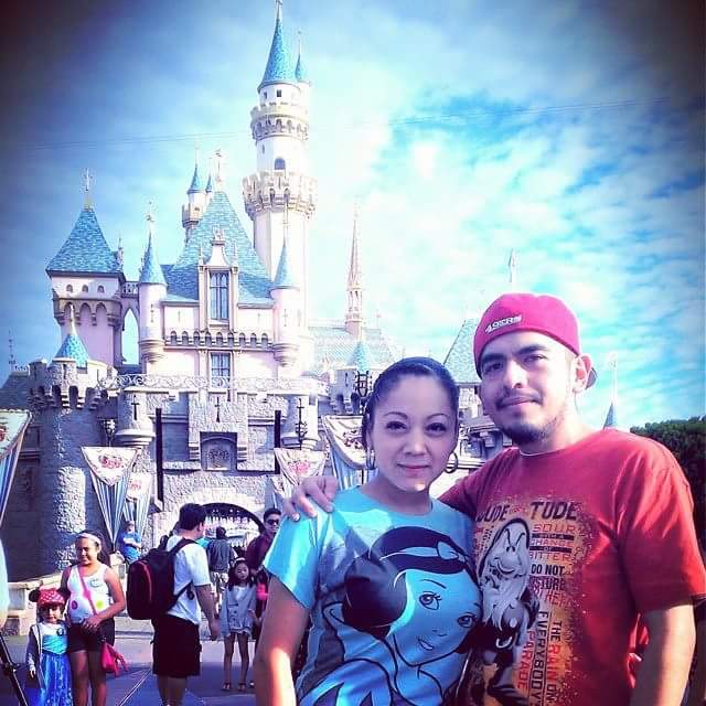 Marco Roque and Flor Garcia at Disneyland.