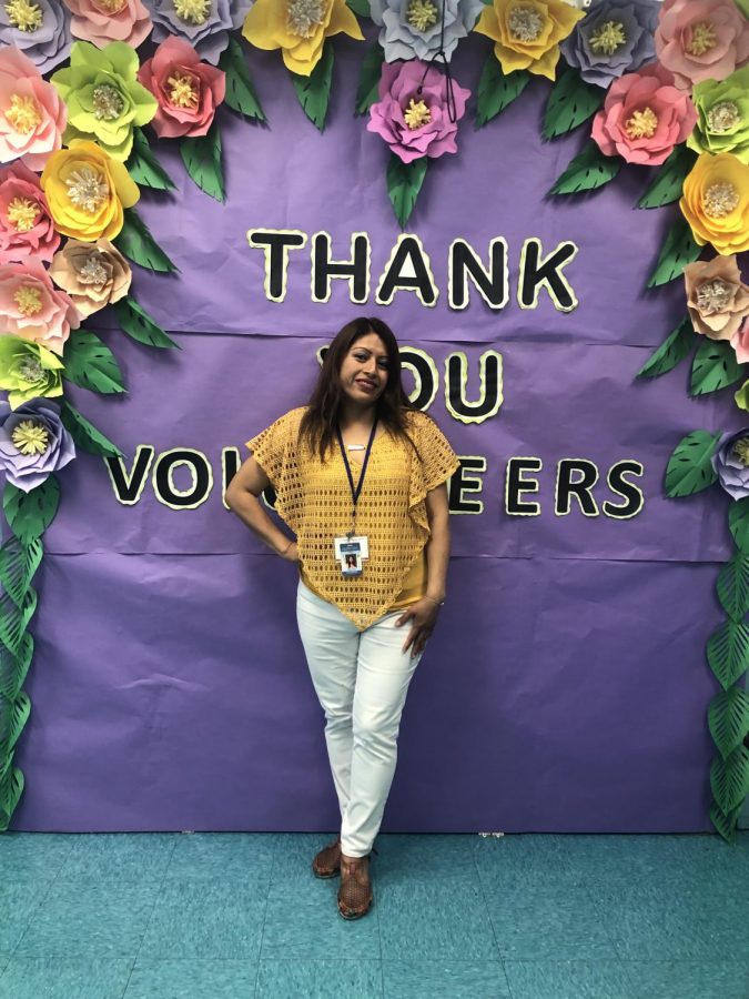 Lucina Diaz at a celebration for  school volunteers!