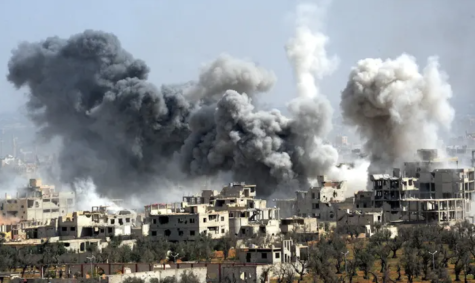 Residences in Syria getting bombed