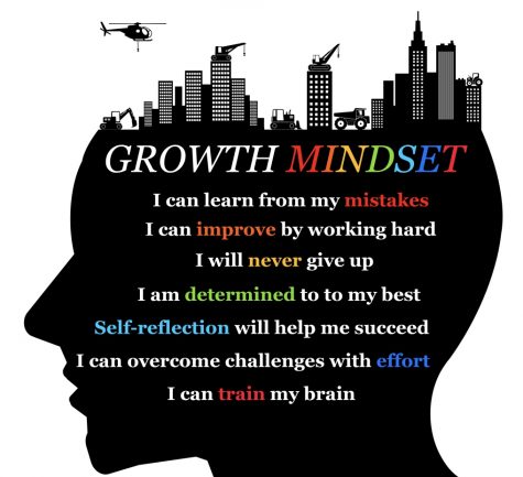 This picture shows that we all need to start improving mentally to have a growth mindset.