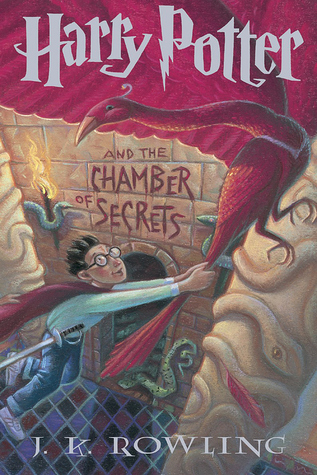 This is one version of the cover for Chamber Of Secrets by author J.K Rowling.