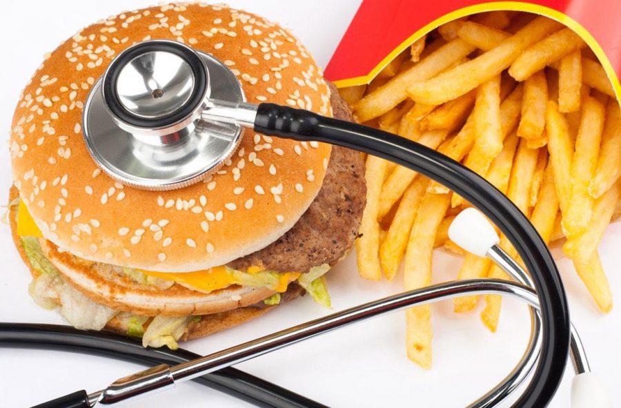 This shows how fast food can lead to health problems.