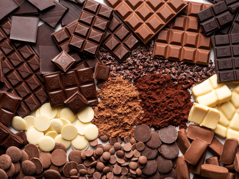 Common chocolate types and varieties.