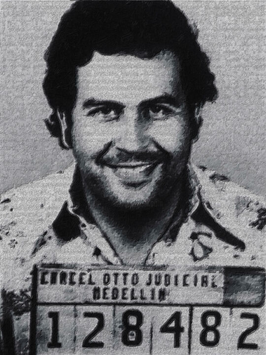 Here Pablo was arrested because of his cocaine charges and he didnt take it seriously, as you can see by his smile.