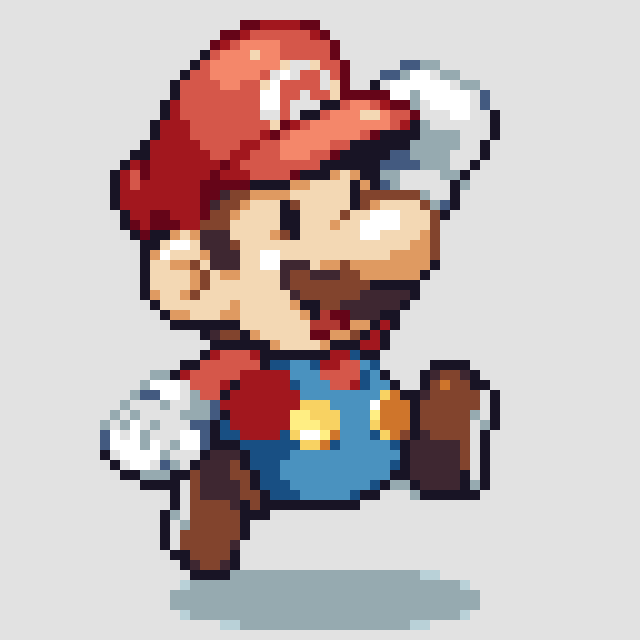 This is pixel art of Mario.