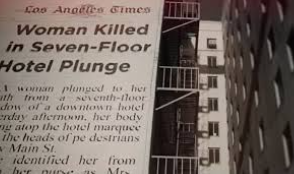 A death that happened at the Cecil Hotel.
