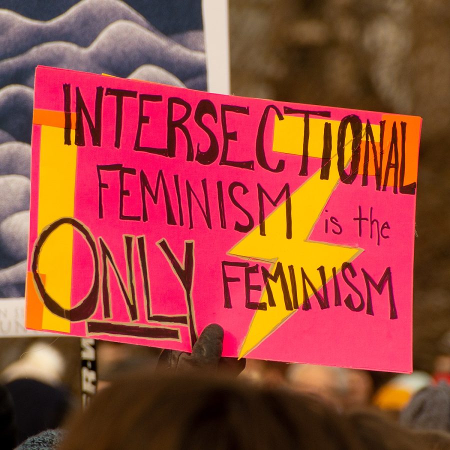 A sign at a feminist protest.