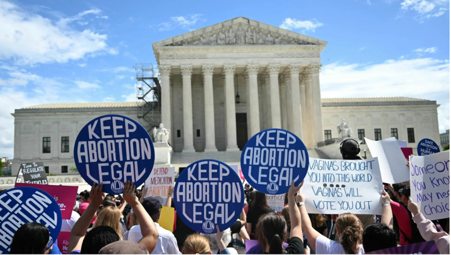 Demonstrators+rally+in+support+of+abortion+rights+at+the+Supreme+Court+in+Washington%2C+D.C.