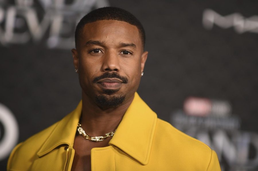 Michael B. Jordan at the world premiere of Wakanda Forever.