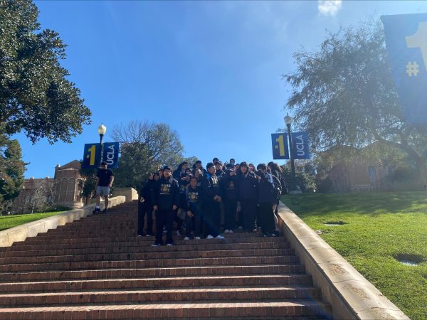 Eighth grade group photo. 

A fact about the Janss Steps is that Martin Luther King, Jr. gave a speech to students here about the struggle for equal rights.

