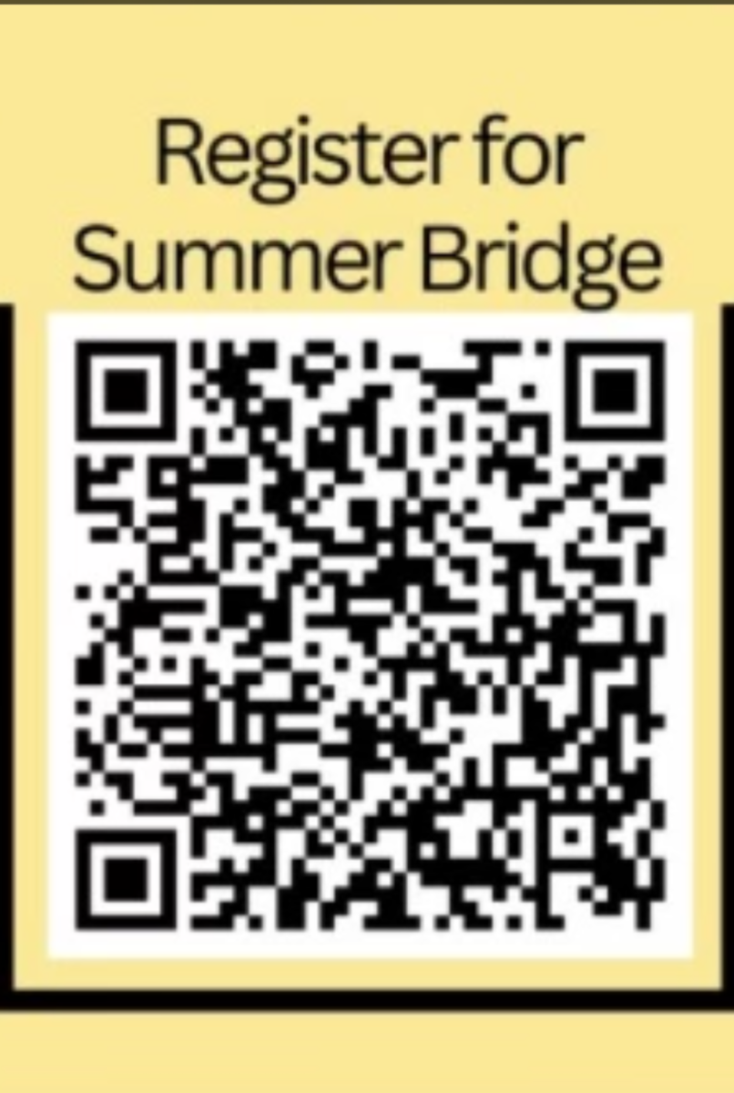 QR code to register for Summer Bridge.
