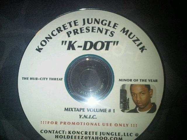 A picture of Kendrick Lamars first Mix tape called Youngest Head N**** in Charge. 