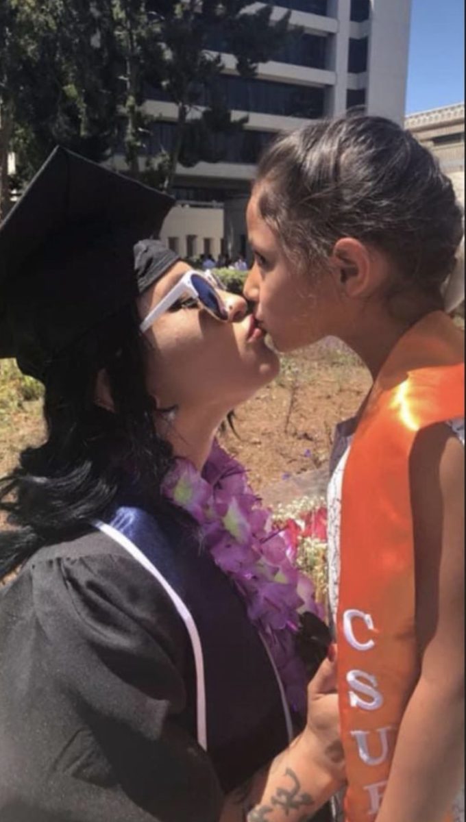 Sophia and Guadalupe at her graduation with her master's degree.