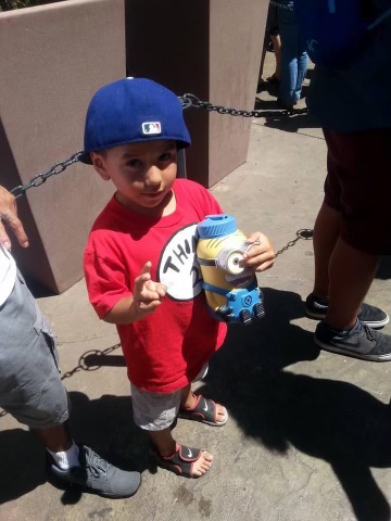 Rafael as a little kid at Universal Studios Hollywood.