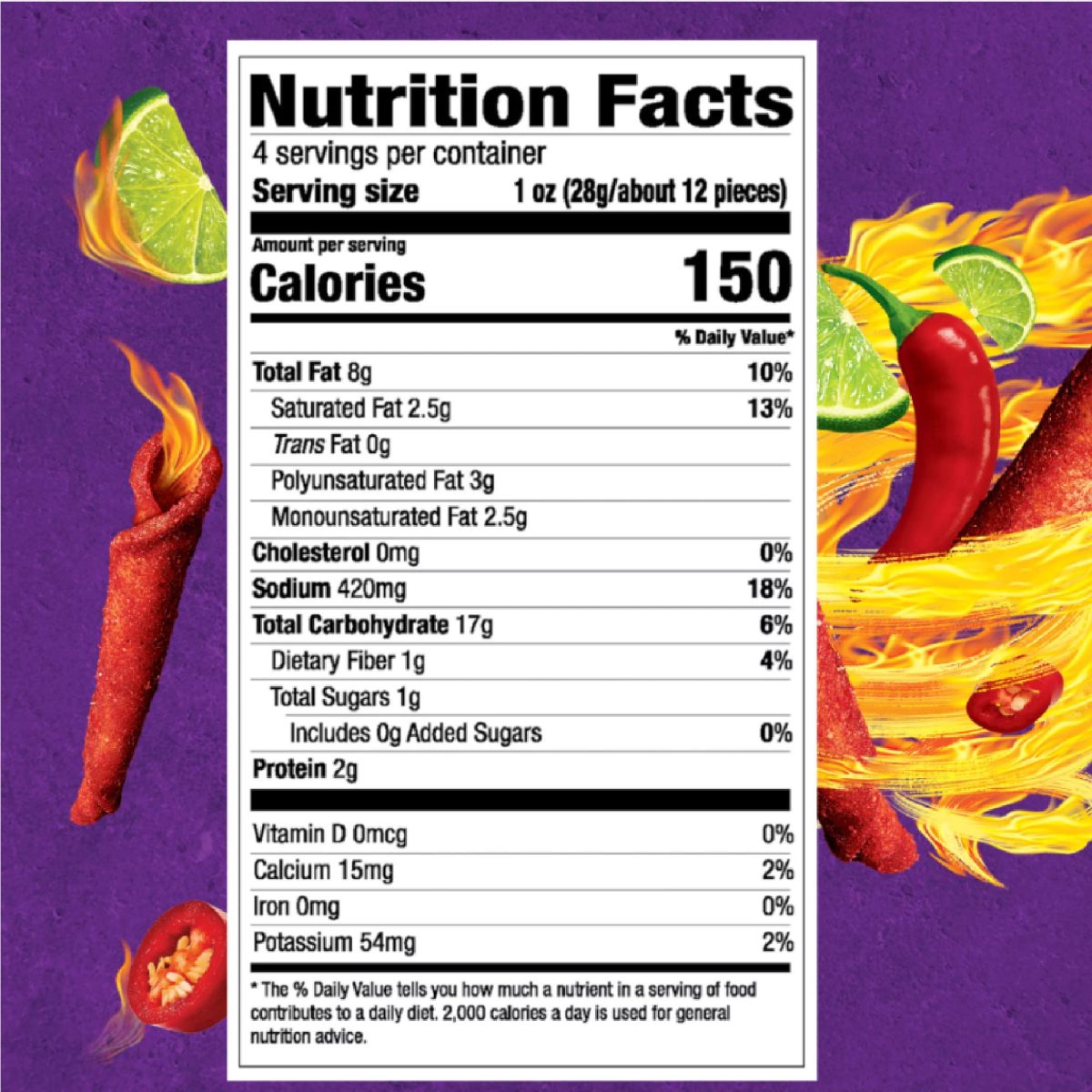 A snack-food label