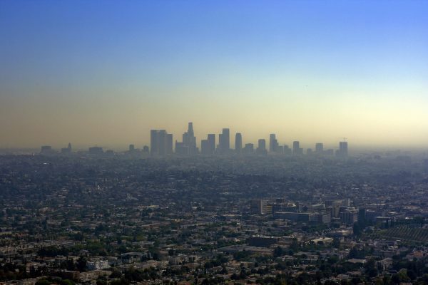 Downtown LA, with some slight smog, mostly smoke from some of the fires we have had.