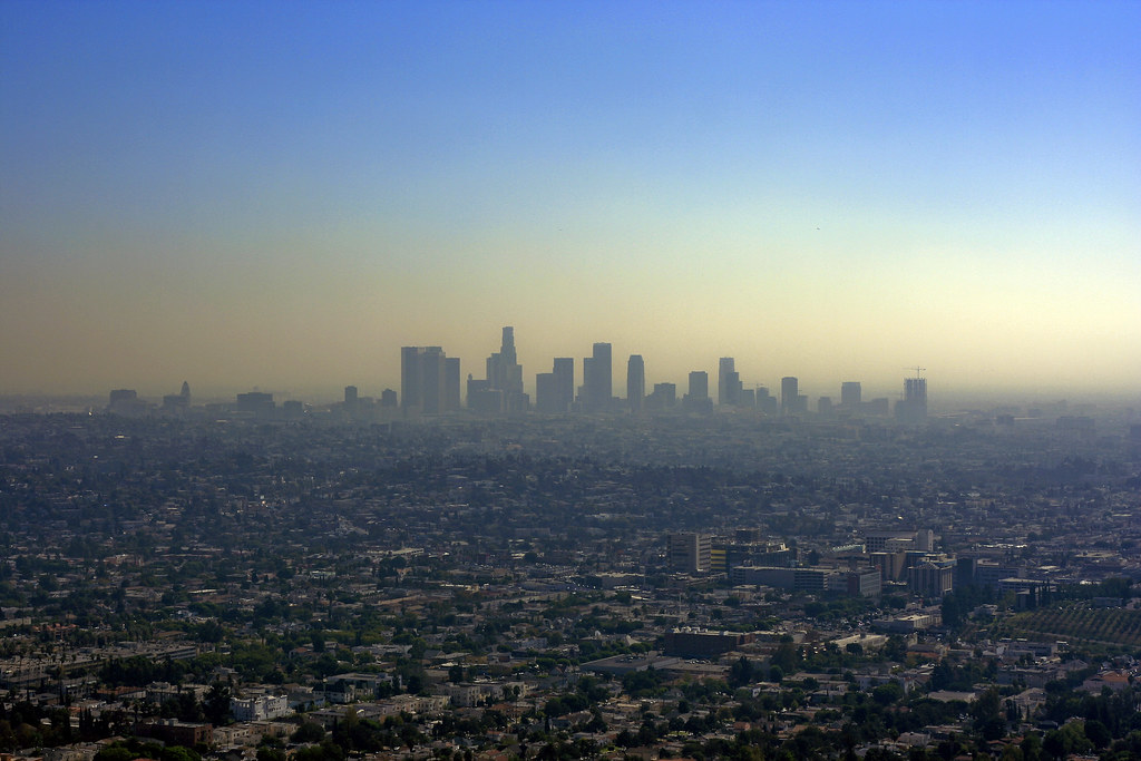 Downtown LA, with some slight smog, mostly smoke from some of the fires we have had.