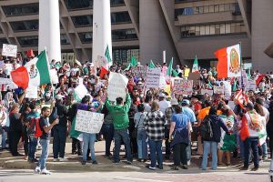 Protest against the Trump administration's deportations in Dallas - February 2, 2025.