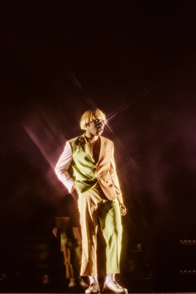 Tyler performing dressed in the Igor outfit.