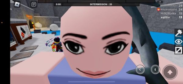 Emelina playing Flee the Facility in Roblox.
