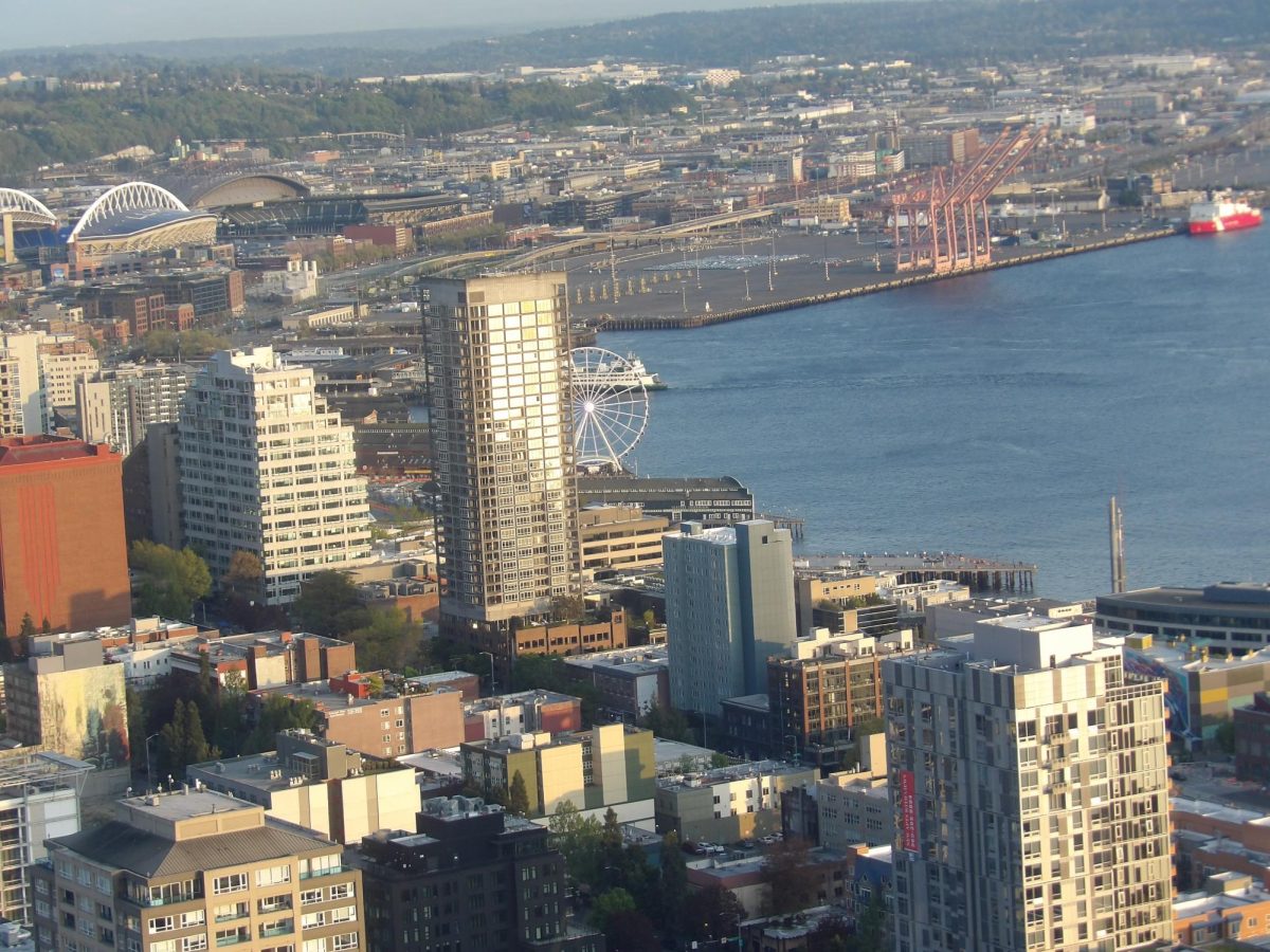 View from the top of the Space Needle in Seattle 