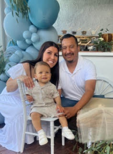Ms.Tovmasyan with her son Michael and husband Javier.  
