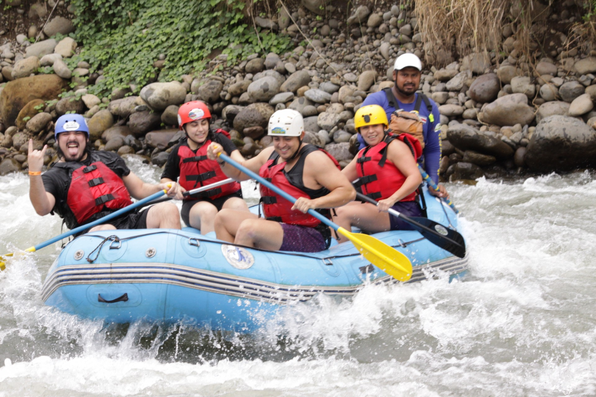 Mr. Brito rafting in Costa Rica.
