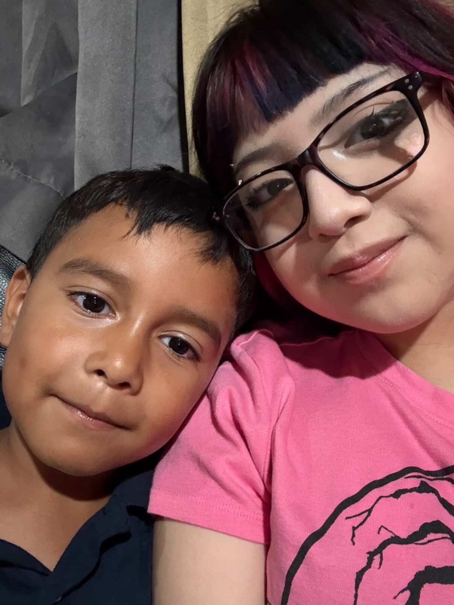 Angelique and her nephew Jason. 