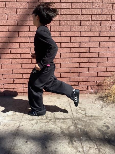 Gio practicing for SRLA to be better for the marathon . Gio runs near AJMS for SRLA a few days ago to practice.
