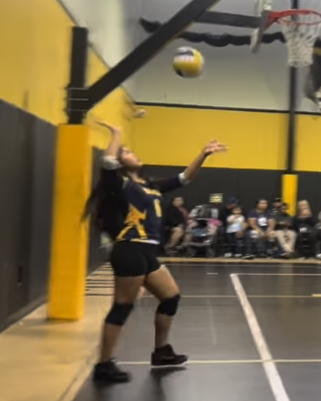 The first volleyball game of the season