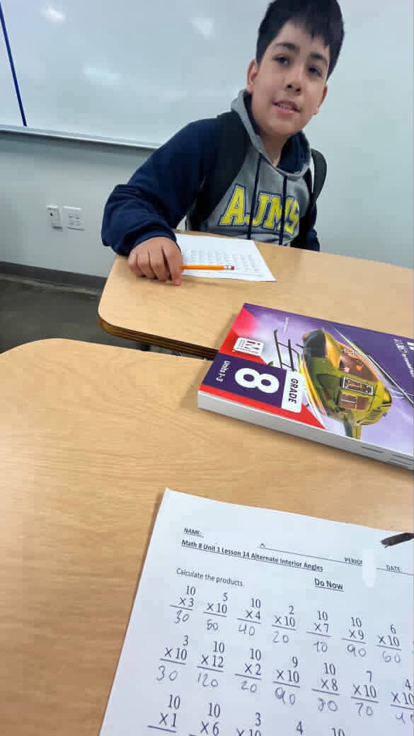 Axel as soon as a test ended in Mr. Lo's math class.