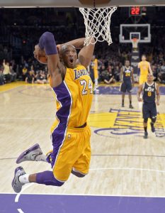 Kobe dunking.