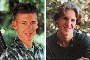 This is a photo of Eric (left) and Dylan (right). These were their 1999 senior pictures.
