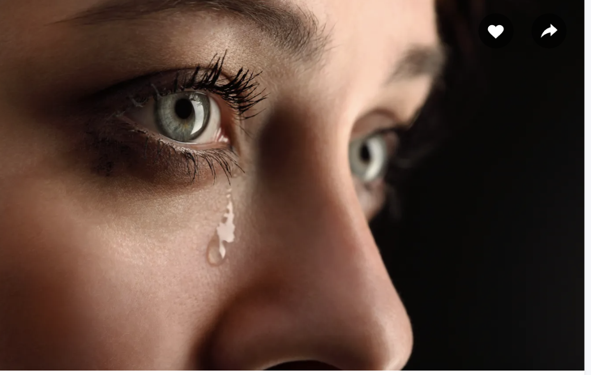Woman crying.