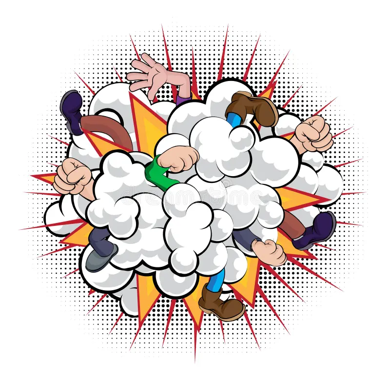 Cartoon fight 