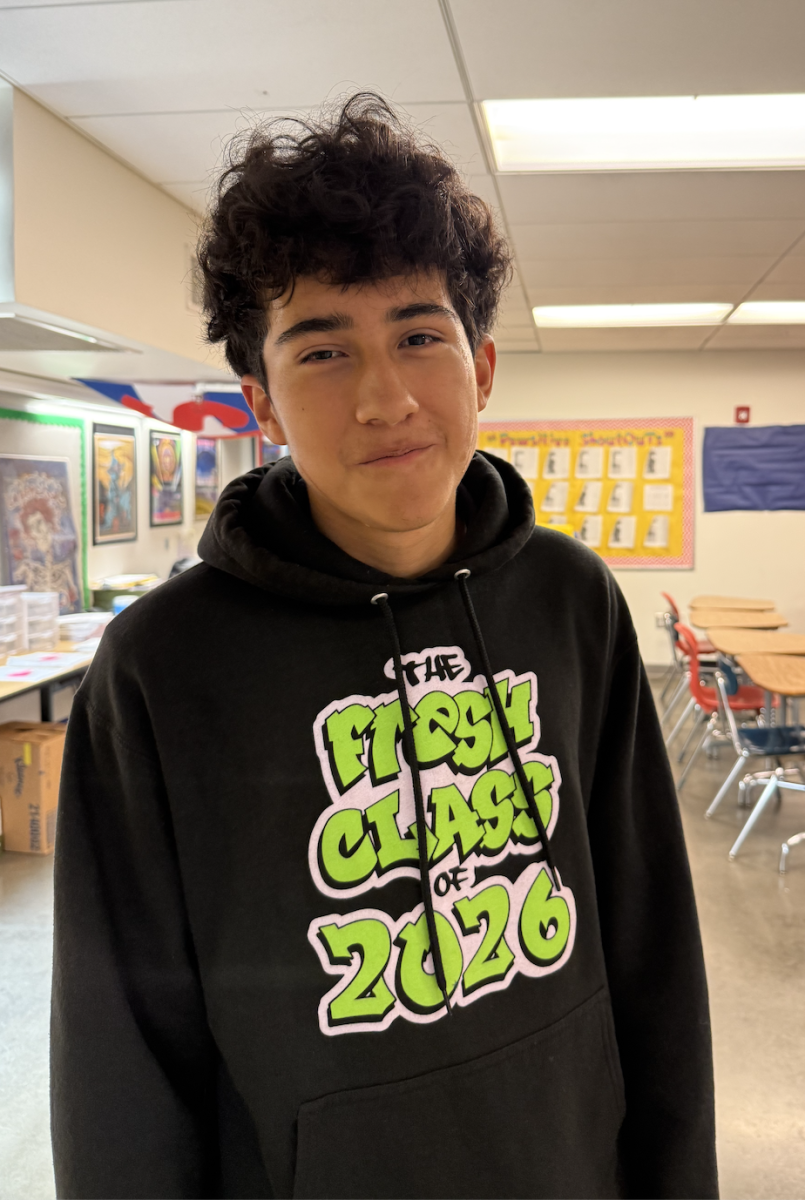 Guilmar Lopez De Leon inside Mr. Balbastro's classroom.